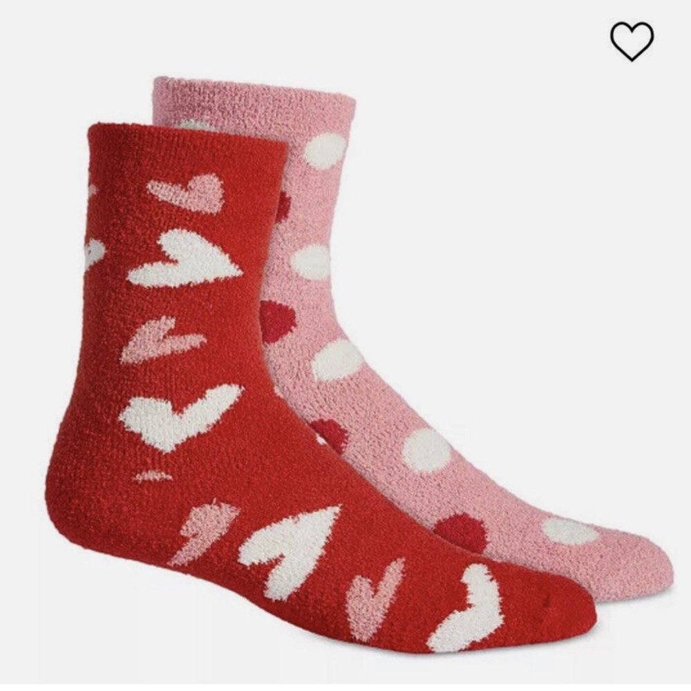 ❤️NWT 2-PK Cozy Heart and Polka Dot Socks